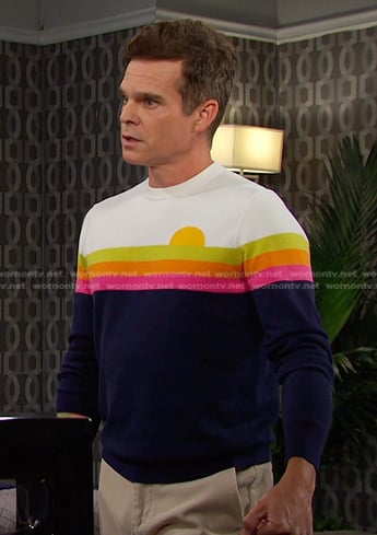 Leo's striped sweater on Days of our Lives