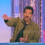 Lionel’s khaki jacket on American Idol