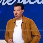 Lionel Richie’s camel suede jacket on Good Morning America