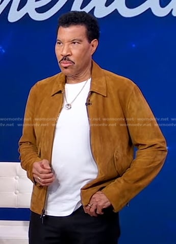 Lionel Richie’s camel suede jacket on Good Morning America