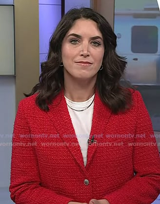 Liz Kreutz's red cropped jacket on Today