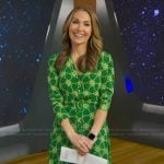 Lori’s green print long sleeve dress on Good Morning America