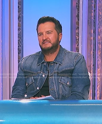 Luke's panel denim jacket on American Idol