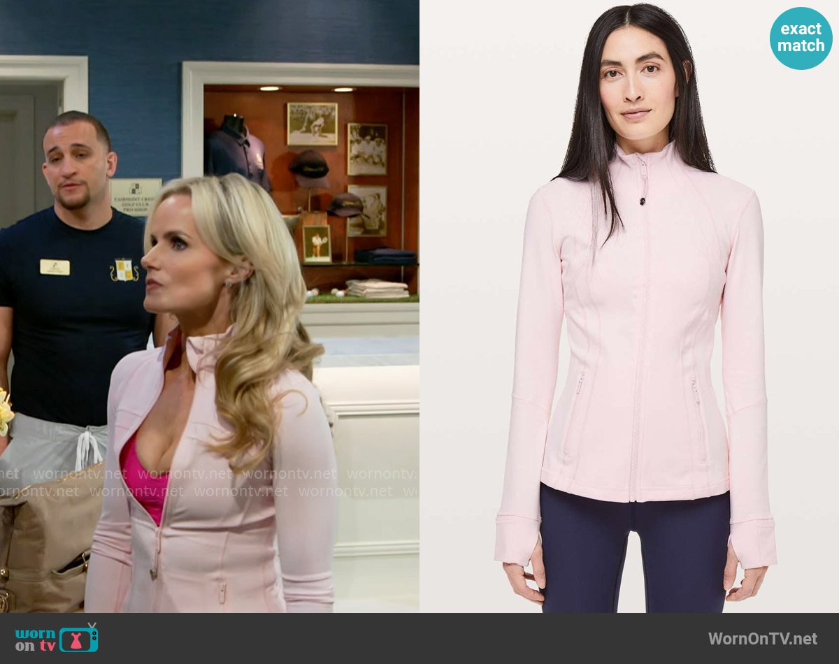 Lululemon Define Jacket in Blissful Pink worn by Vanessa McBride (Lauren Buglioli) on Beyond the Gates