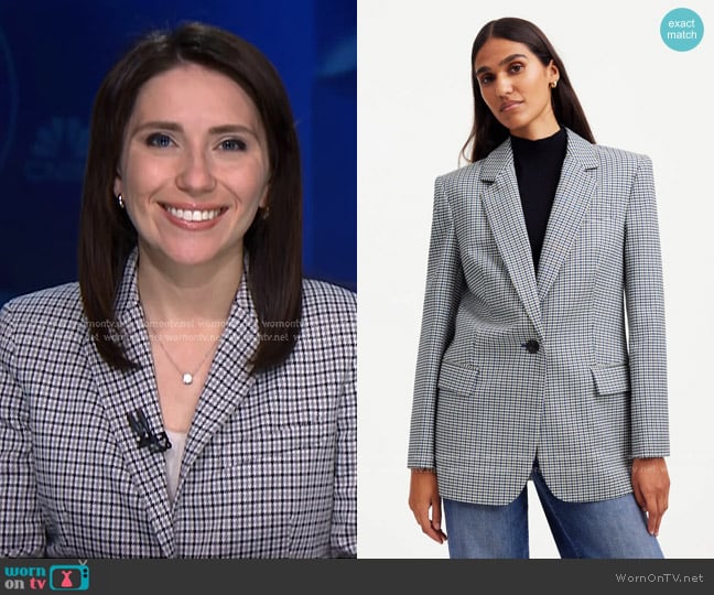 Madewell The Kline Blazer worn by Angelica Peebles on NBC News Daily