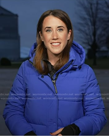 Maggie’s blue padded jacket on Today