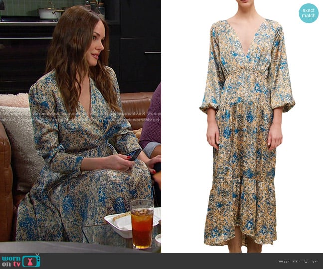 Maje Ritache Maxi Dress worn by Stephanie Johnson (Abigail Klein) on Days of our Lives