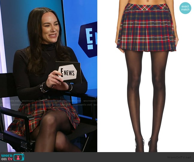 Majorelle Lara Mini Skirt worn by Emily Curl on E! News