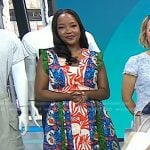 Makho’s patchwork printed dress on Today