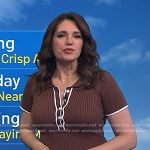 Maria’s brown ribbed polo dress on Today