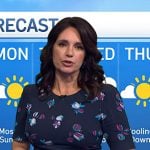 Maria’s navy floral dress on Today