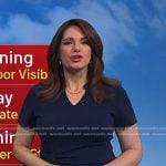 Maria’s navy v-neck short sleeve dress on Today