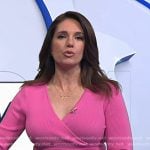Maria’s pink ribbed kit midi dress on Today