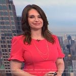 Maria's pink ruffle sleeve dress on Today