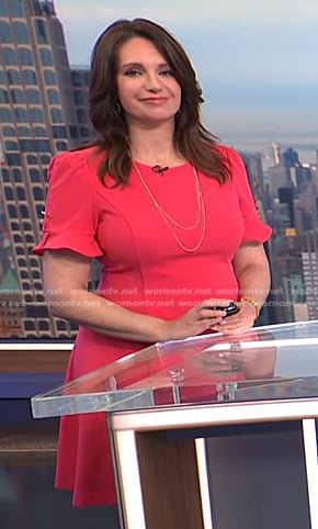 Maria’s pink ruffle sleeve dress on Today