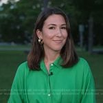 Marissa Parra’s green tie waist shirtdress on Today