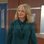 Marlena’s teal green blazer and blouse on Days of our Lives