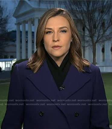 Mary's purple coat on Good Morning America