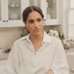 Meghan’s mint puff sleeve linen top and shorts on With Love Meghan