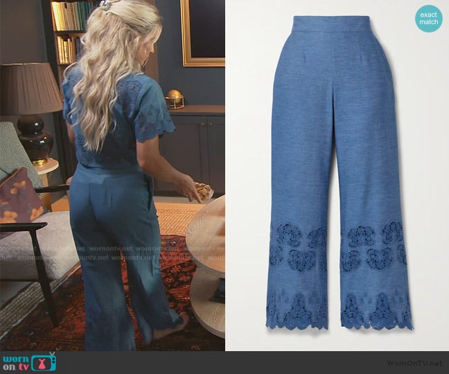 Madison’s blue lace pants on Southern Charm