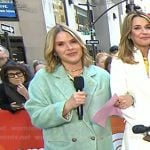 Jenna’s mint green coat on Today