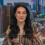 Morgan’s floral panel print blouse on NBC News Daily