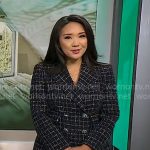 Nancy Chen’s black tweed blazer on CBS Mornings
