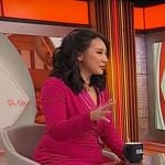 Nancy Chen’s pink blazer dress on CBS Mornings