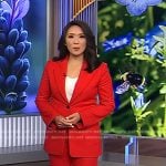 Nancy Chen’s red blazer on CBS Evening News