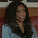 Naomi's denim trench coat on Beyond the Gates