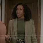 Naomi’s tweed blazer on Beyond the Gates