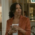 Naomi’s suede blazer on Beyond the Gates