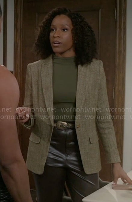 Naomi's tweed blazer on Beyond the Gates