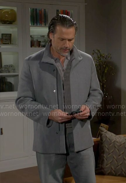 Nick’s grey jacket on The Young and the Restless