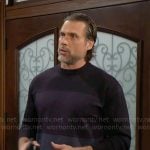 Nick’s navy blue colorblock sweater on The Young and the Restless