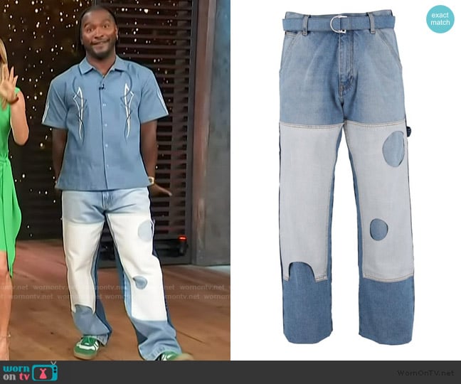 Scott’s embroidered jeans on Access Hollywood