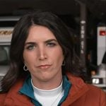 Liz's orange puffer jacket on Today