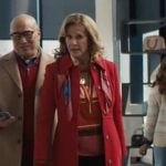 Patty’s red coat on Grosse Pointe Garden Society