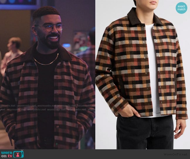 O’Shon’s check print bomber jacket on Abbott Elementary