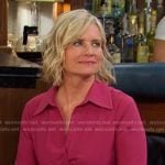 Kayla’s pink twist front dress on Days of our Lives