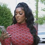 Porsha’s geometric print top on The Real Housewives of Atlanta