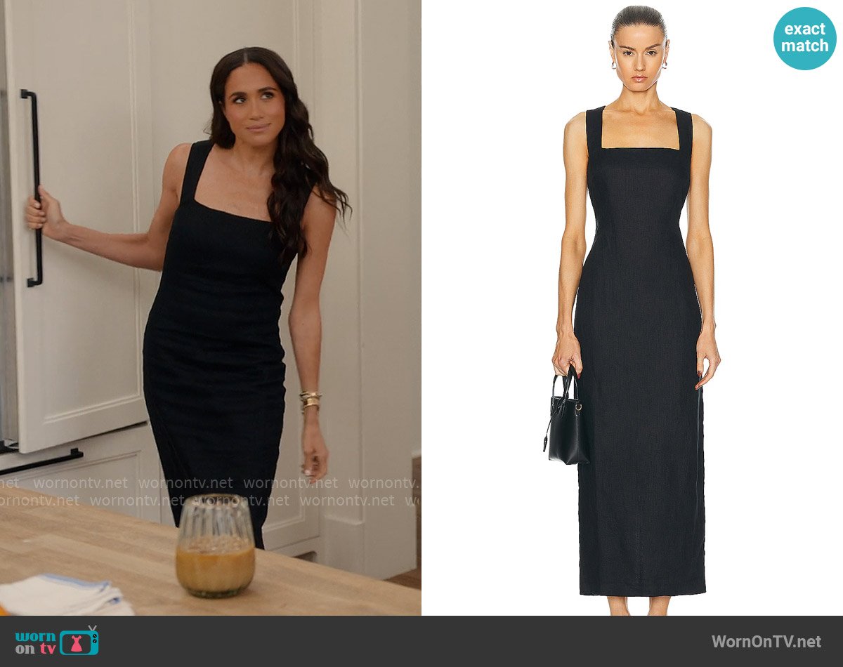 Posse Alice Midi Dress worn by Meghan Markle on With Love Meghan