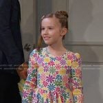 Rachel’s multicolor floral print dress on Days of our Lives