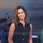Rebecca’s black collared vest on Good Morning America