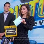 Rebecca’s black suede platform pumps on Good Morning America