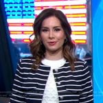 Rebecca’s navy striped jacket on Good Morning America