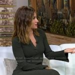 Rebecca’s green ribbed midi dress on Good Morning America