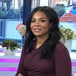 Regina Hall’s burgundy top on Today