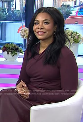 Regina Hall’s burgundy top on Today