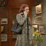 Sally’s snake print coat on The Young and the Restless